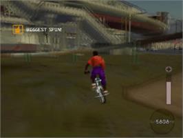In game image of BMX XXX on the Sony Playstation 2.
