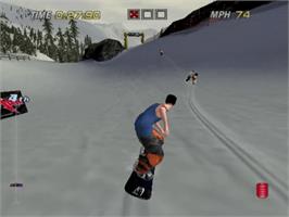 In game image of Cool Boarders 2001 on the Sony Playstation 2.
