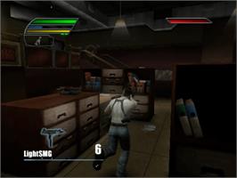 In game image of Dead to Rights 2 on the Sony Playstation 2.