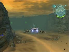 In game image of Defender on the Sony Playstation 2.