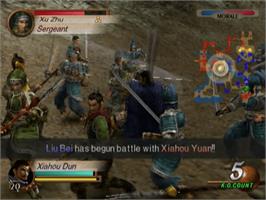 In game image of Dynasty Warriors 3 on the Sony Playstation 2.