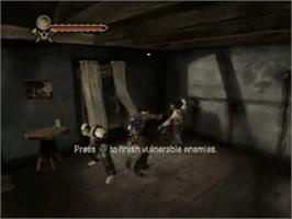 In game image of Evil Dead: Regeneration on the Sony Playstation 2.