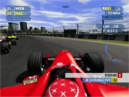 In game image of F1 Career Challenge on the Sony Playstation 2.