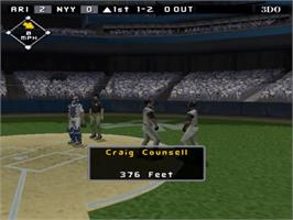 In game image of High Heat Major League Baseball 2003 on the Sony Playstation 2.