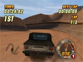 In game image of Hummer: Badlands on the Sony Playstation 2.