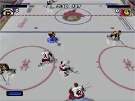 In game image of NHL Hitz 20-03 on the Sony Playstation 2.