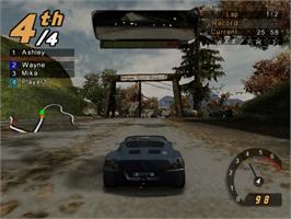 In game image of Need for Speed: Hot Pursuit 2 on the Sony Playstation 2.