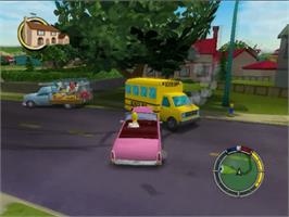 In game image of Simpsons: Hit & Run on the Sony Playstation 2.