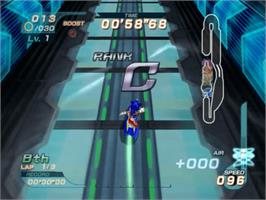In game image of Sonic Riders on the Sony Playstation 2.