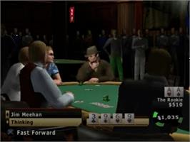 In game image of World Series of Poker: Tournament of Champions on the Sony Playstation 2.
