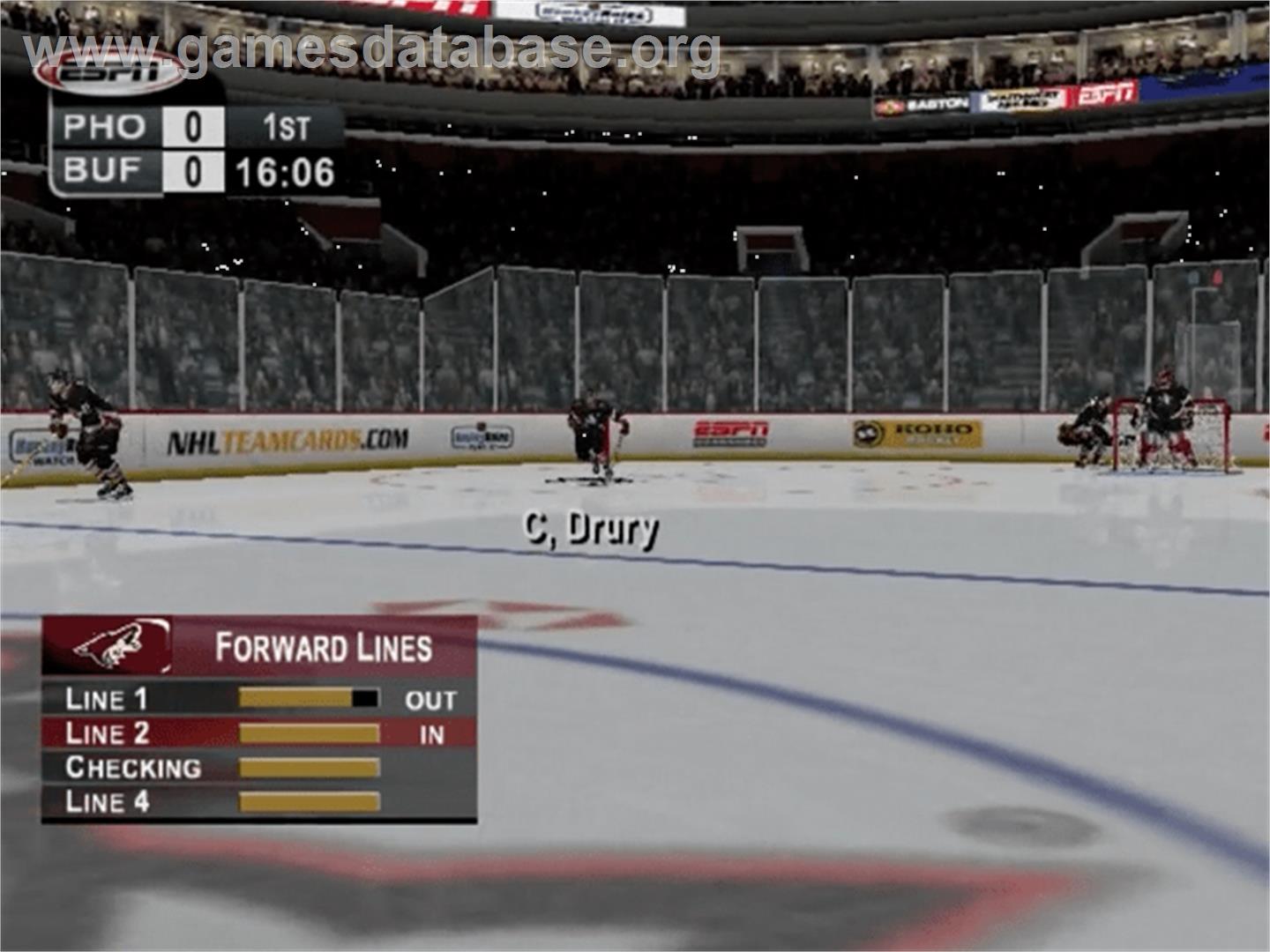 ESPN NHL Hockey - Sony Playstation 2 - Artwork - In Game