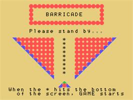 Title screen of Barricade on the Sord M5.