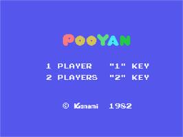 Title screen of Pooyan on the Sord M5.