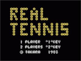 Title screen of Real Tennis on the Sord M5.