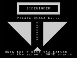 Title screen of Sidewinder on the Sord M5.