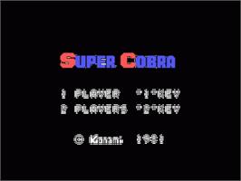 Title screen of Super Cobra on the Sord M5.