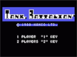 Title screen of Tank Battalion on the Sord M5.