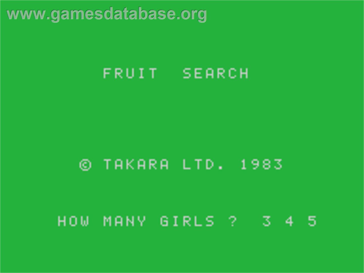 Fruit Search - Sord M5 - Artwork - Title Screen