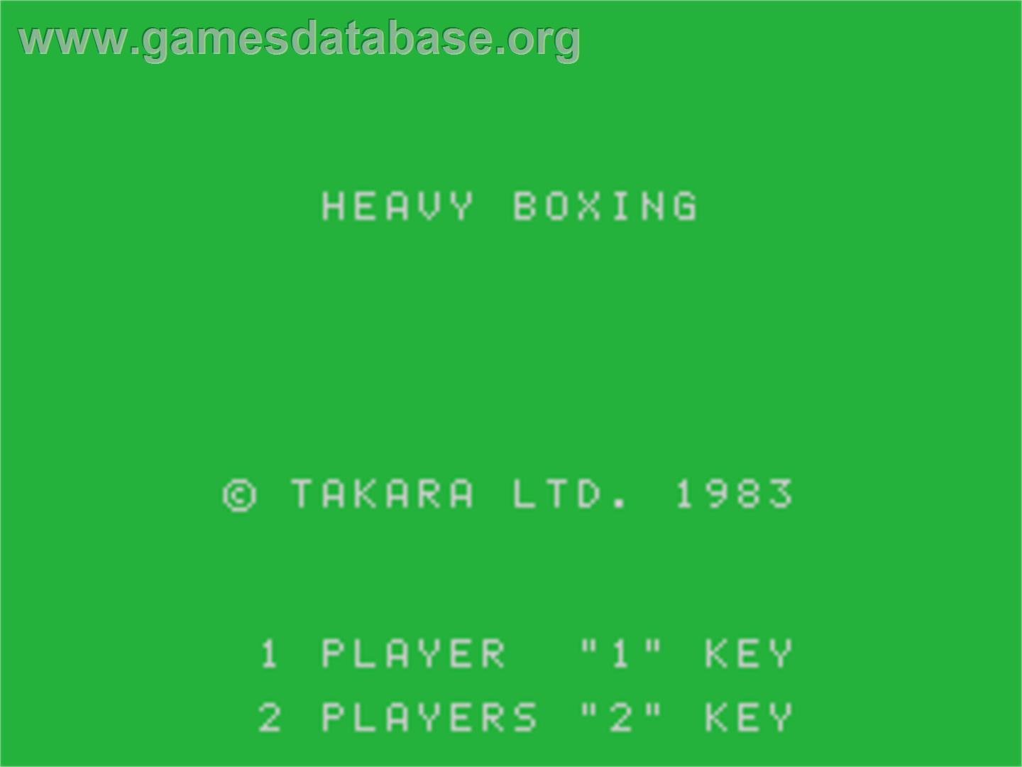 Heavy Boxing - Sord M5 - Artwork - Title Screen