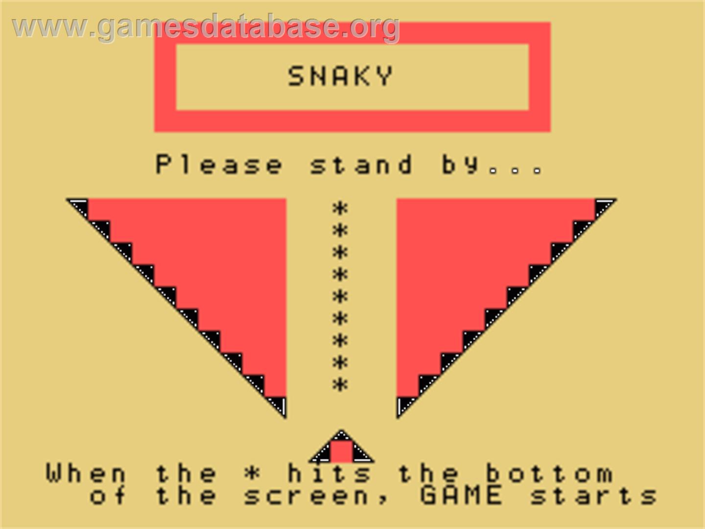 Snaky - Sord M5 - Artwork - Title Screen