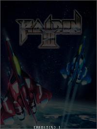 Title screen of Raiden III on the Taito Type X.