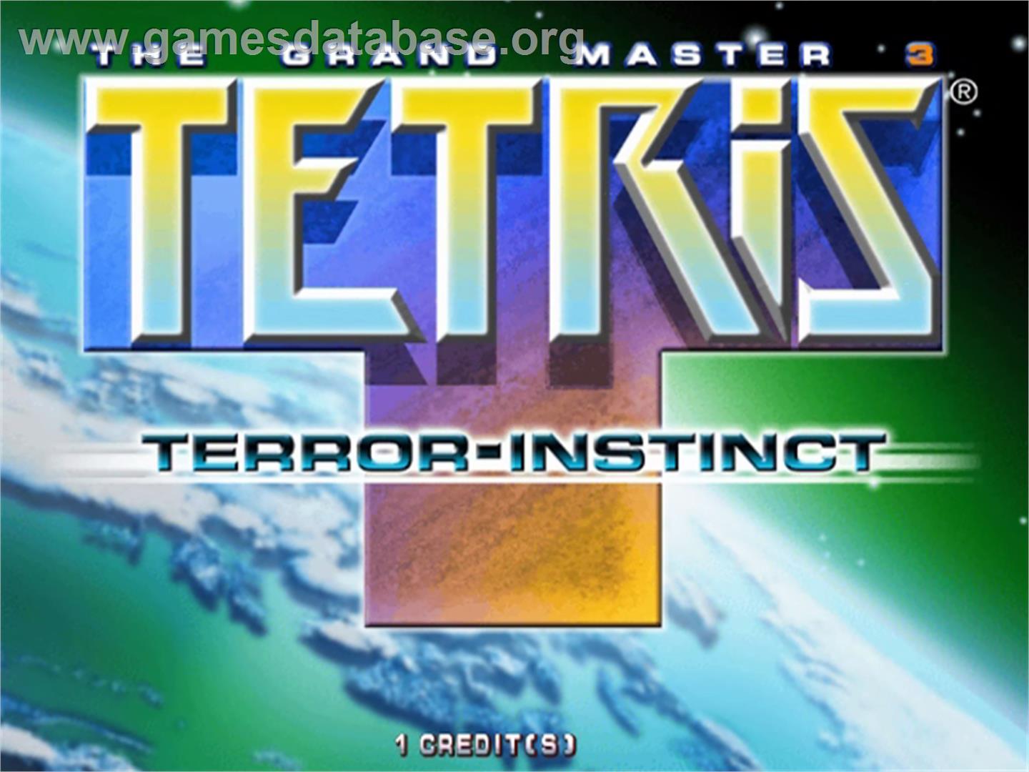Tetris The Grand Master 3 Terror Instinct - Taito Type X - Artwork - Title Screen
