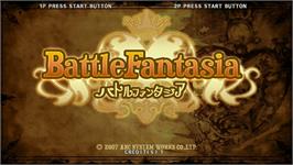 Title screen of Battle Fantasia on the Taito Type X2.