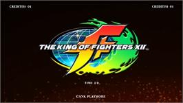 Title screen of King of Fighters XII, The on the Taito Type X2.
