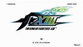 Title screen of King of Fighters XIII, The on the Taito Type X2.