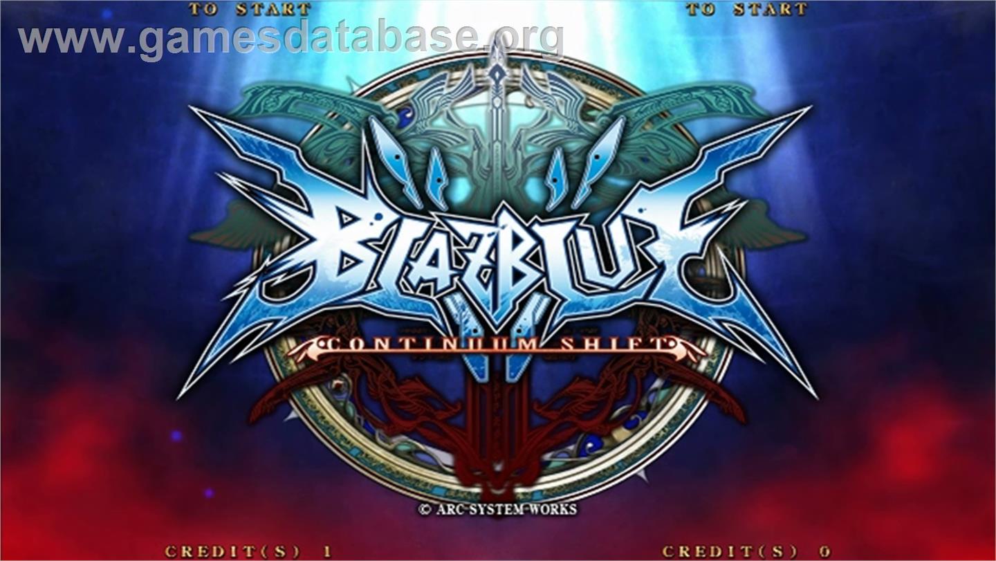 BlazBlue Continuum Shift - Taito Type X2 - Artwork - Title Screen
