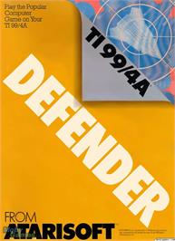 Box cover for Defender on the Texas Instruments TI 99/4A.