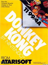 Box cover for Donkey Kong on the Texas Instruments TI 99/4A.