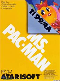 Box cover for Ms. Pac-Man on the Texas Instruments TI 99/4A.