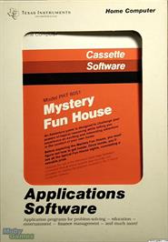 Box cover for Mystery Fun House on the Texas Instruments TI 99/4A.