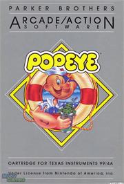 Box cover for Popeye on the Texas Instruments TI 99/4A.