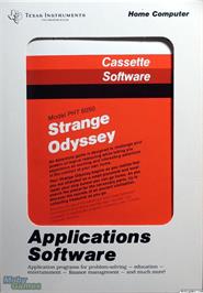 Box cover for Strange Odyssey on the Texas Instruments TI 99/4A.