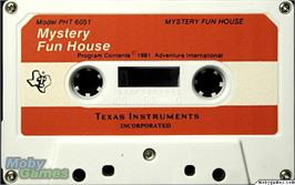 Cartridge artwork for Mystery Fun House on the Texas Instruments TI 99/4A.