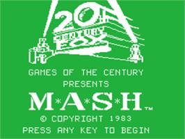 Title screen of M*A*S*H on the Texas Instruments TI 99/4A.