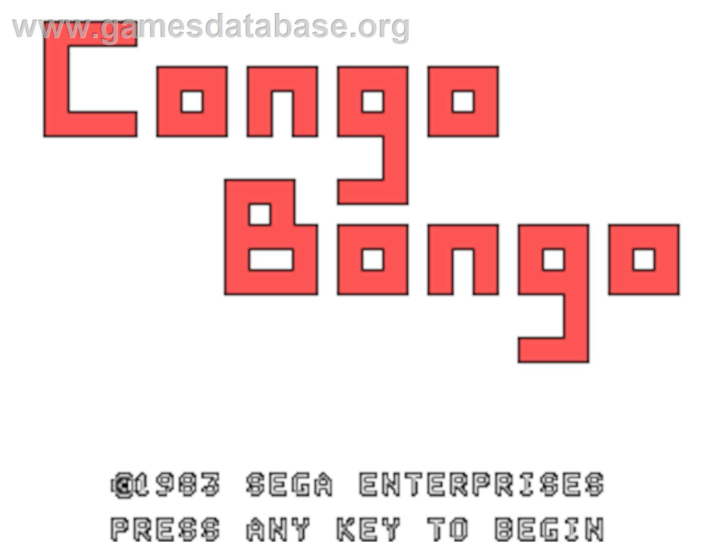 Congo Bongo - Texas Instruments TI 99/4A - Artwork - Title Screen