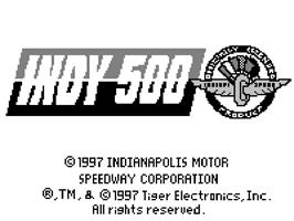 Title screen of Indy 500 on the Tiger Game.com.