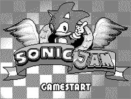 Title screen of Sonic Jam on the Tiger Game.com.