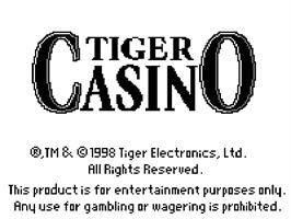 Title screen of Tiger Casino on the Tiger Game.com.