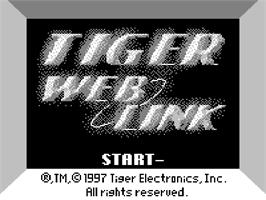 Title screen of Tiger Web Link on the Tiger Game.com.