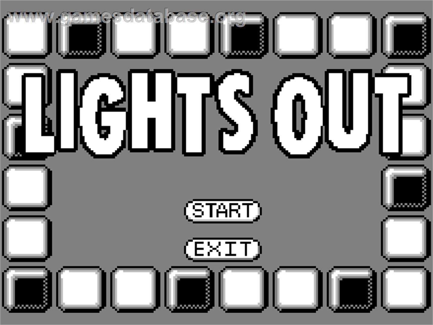 Lights Out - Tiger Game.com - Artwork - Title Screen