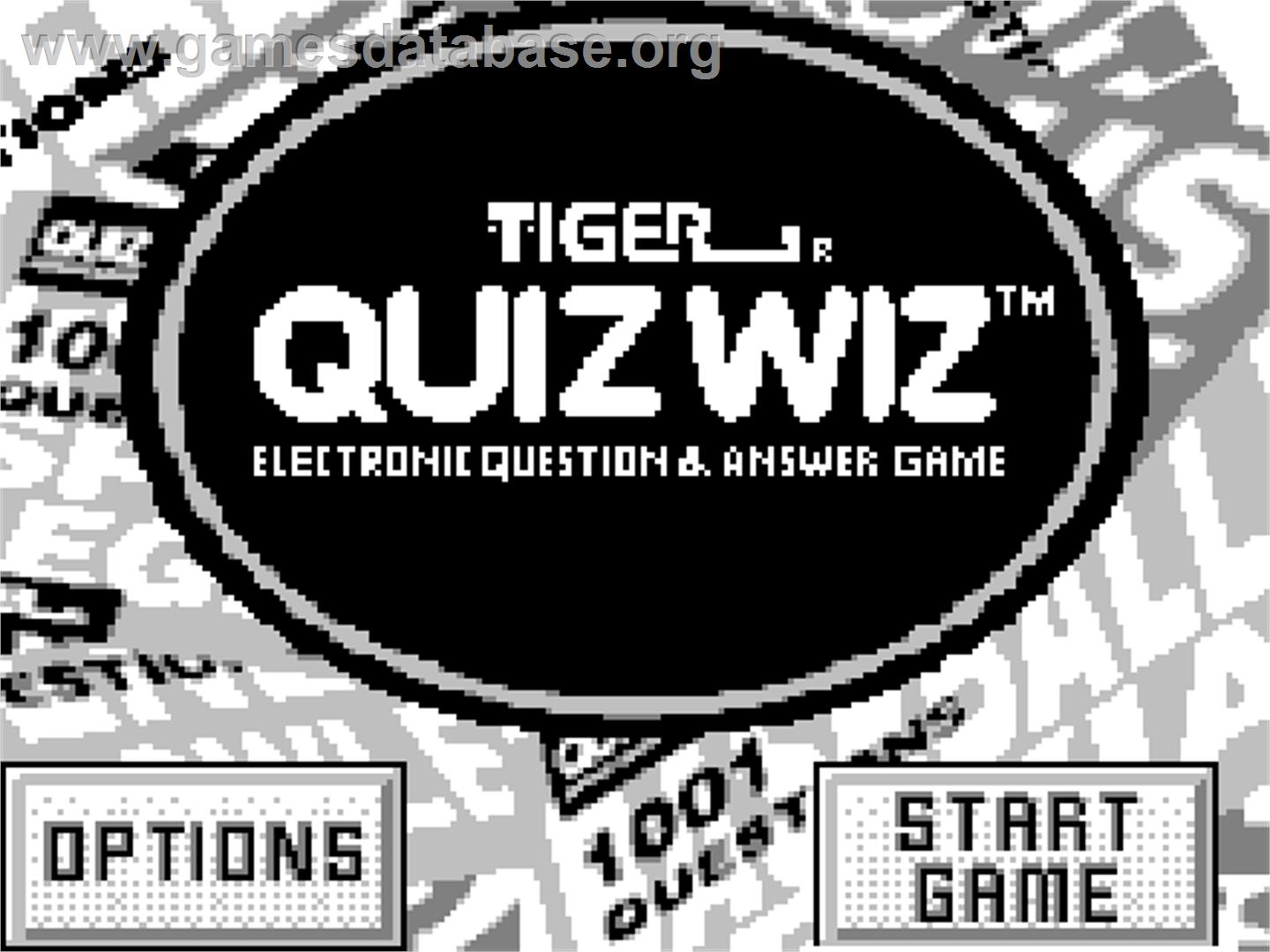 Quiz Wiz - Cyber Trivia - Tiger Game.com - Artwork - Title Screen