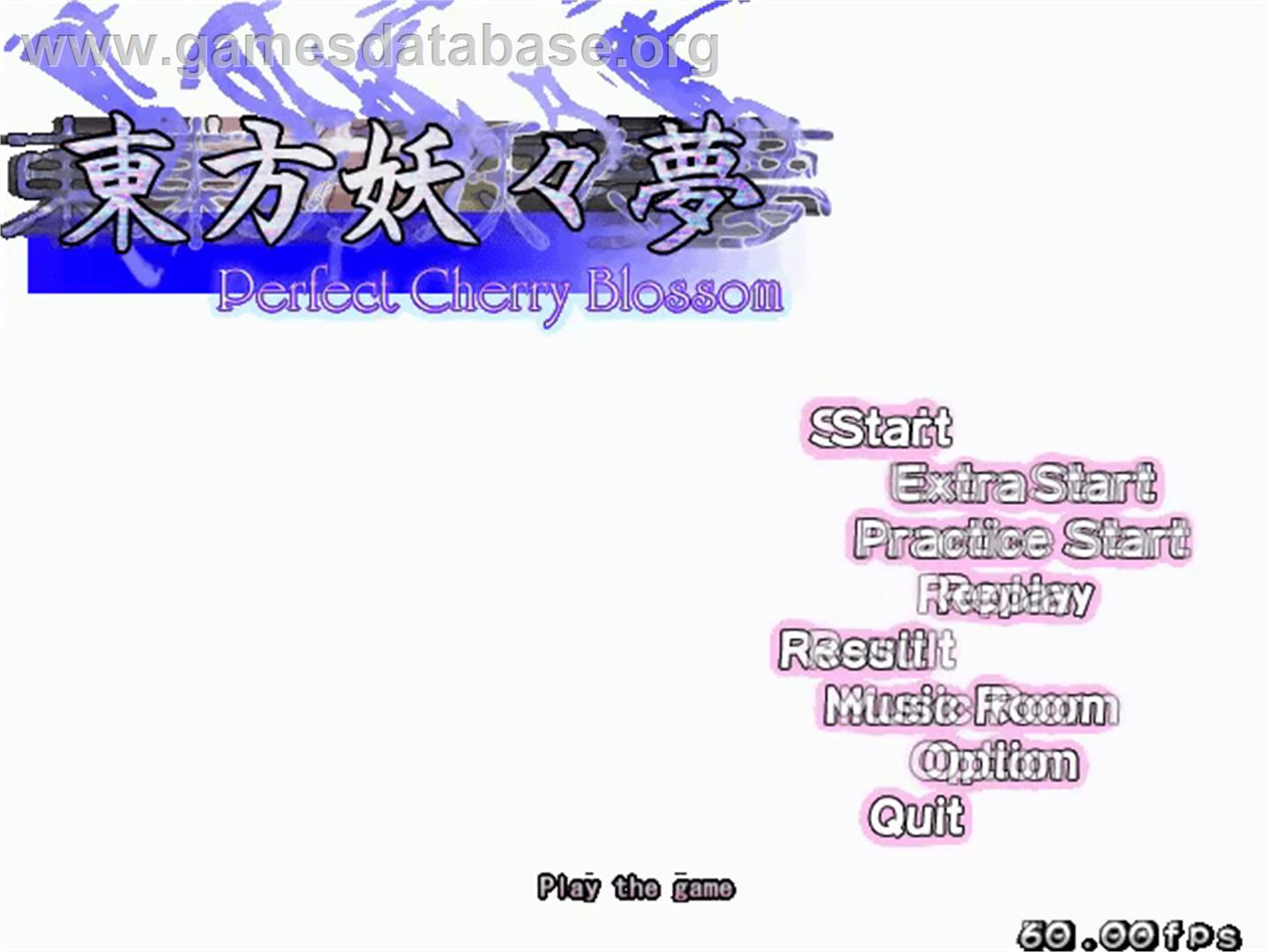 Perfect Cherry Blossom - Touhou Project - Artwork - Title Screen