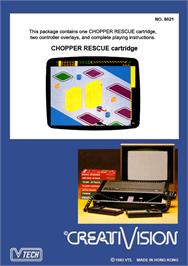 Box back cover for Chopper Rescue on the VTech CreatiVision.