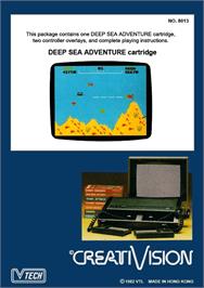 Box back cover for Deep Sea Adventure on the VTech CreatiVision.
