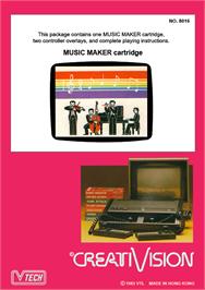 Box back cover for Music Maker on the VTech CreatiVision.