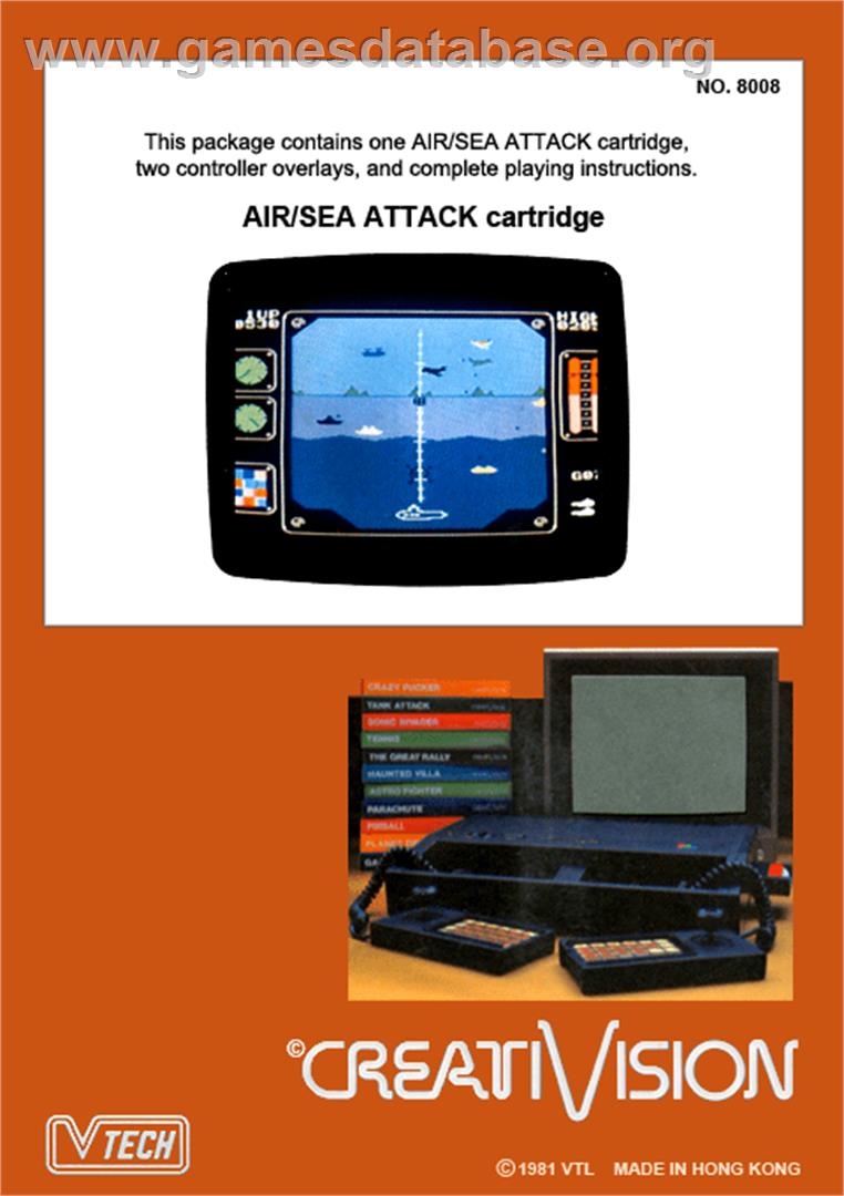 Air/Sea Attack - VTech CreatiVision - Artwork - Box Back